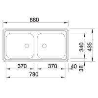 Blanco Top EZ 8 X 4 нержавеющая сталь матовая (500372) Image #2