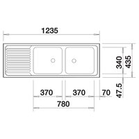 Blanco Top EZS 12 X 4-2 нержавеющая сталь матовая (500374) Image #2