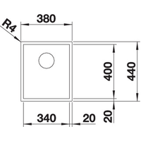Blanco Zerox 340-U Durinox (без клапана-автомата) Image #2