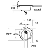 Grohe K200 50-C 51 1.0 31656AP0 (черный гранит) Image #3