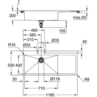 Grohe K1000 80-S 116/52 1.0 lh 31581SD1 (левая) Image #3