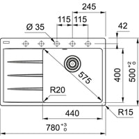 Franke Centro CNG 611/211-78 TL Fragranite 114.0639.719 (черный) Image #2
