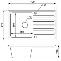 БелЭворс Styl L + смеситель W4998-3-22 (черный) Image #4