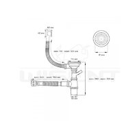 Wisent WS-37050BD/GER013 (с сифоном, дозатором и коландером) Image #12