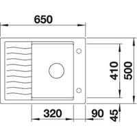 Blanco Elon 45 S (антрацит) 524814 Image #2