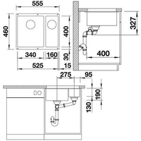 Blanco Rotan 340/160-U 523077 (антрацит) Image #2