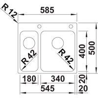 Blanco Solis 340/180-IF/A 526132 (правая, полированная) Image #2