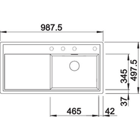 Blanco Zenar XL 6 S-F 526063 (черный, левая, с клапаном-автоматом) Image #4