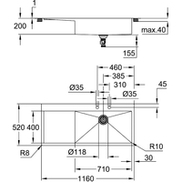 Grohe K1000 80-S 116/52 1.0 rh 31582SD1 (правая) Image #3