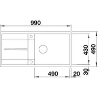 Blanco Metra XL 6 S-F (антрацит) [519150] Image #2