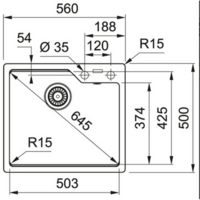 Franke UBG 610-56 (миндаль) Image #2