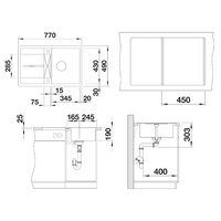 Blanco Metra 45 S-F Silgranit кофе клапан автомат (519088) Image #2