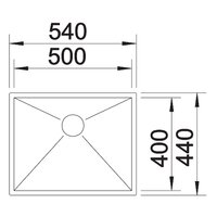 Blanco Zerox 500-U нержавеющая сталь матовая Durinox (521559) Image #2