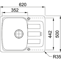 Franke Antea AZG 611-62 (графит) Image #2