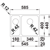 Blanco Solis 340/180-IF 526131 (левая, полированная) Image #2