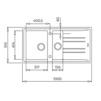 TEKA Stone 60 B-TG 1/2B 1D (черный металлик) Image #2