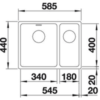 Blanco Andano 340/180-U (с клапаном-автоматом) Image #3