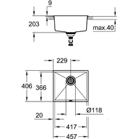 Grohe K700U 50-C 45.7/40.6 1.0 31653AP0 (черный гранит) Image #2