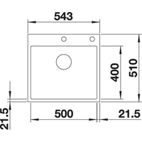 Blanco Subline 500-IF/A SteelFrame (белый) 524112 Image #2