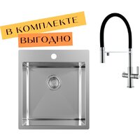 Aquasanita AIR 100 X + cмеситель AquaSanita 7763 002 steel