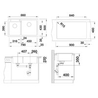 Blanco Pleon 9 Silgranit антрацит / правая (523057) Image #2