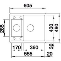 Blanco Metra 6-F (антрацит) [519134] Image #3