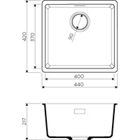 Omoikiri Kata 44-U BL Image #2