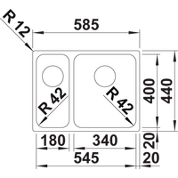 Blanco Solis 340/180-U 526129 (левая, полированная) Image #2