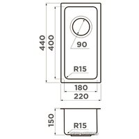 Omoikiri Tadzava 22-U/I Ultra 15 IN (нержавеющая сталь) Image #2