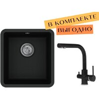 Aquasanita Arca SQA101 + Akvaduo 2663 L (черный металлик 601)