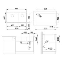 Blanco Subline 480/320-U Silgranit вулканический серый (527351) Image #2
