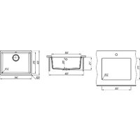 Aquasanita Fast SQF 103 + cмеситель Akvaduo 2663 L (черный металлик 601) Image #4