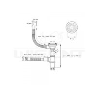 Wisent WS-36550B-R/GER013 (с сифоном, дозатором и коландером) Image #13