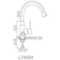 БелЭворс Со смесителем и дозатором Styl L + L74004-9 + L405-1 (серый/сатин) Image #10