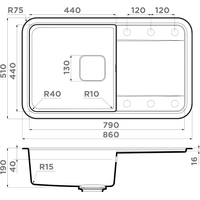 Omoikiri Tasogare 86-DC (темный шоколад) Image #2