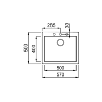 Elleci Quadra 105 Undermount G62 Bianco Antico Image #2