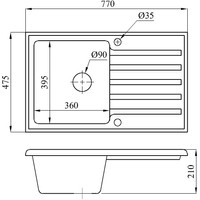 БелЭворс Styl R + смеситель W4998-4-20 (бежевый) Image #5