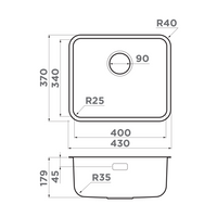 Omoikiri Omi 43-U/I-IN Ultra Mini (нержавеющая сталь) Image #2