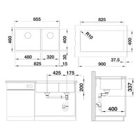 Blanco Subline 480/320-U Silgranit антрацит (523584) Image #2