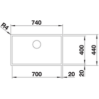 Blanco Zerox 700-U Durinox (без клапана-автомата) Image #2