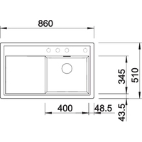 Blanco Zenar 45 S (правая, жемчужный) Image #3