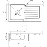 Deante Zorba ZQZ A113 (алебастр) Image #2