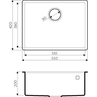 Omoikiri Tedori 54-U-CH (шампань) Image #2