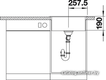 Blanco Dalago 5 Silgranit тёмная скала (518848) Image #4