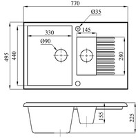 БелЭворс Forma L + смеситель W4998-3-22 (черный) Image #3