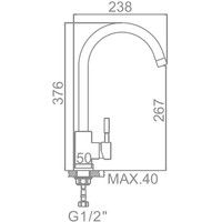БелЭворс Forma L + смеситель W4998-3-22 (черный) Image #4