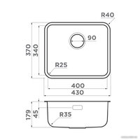 Omoikiri Omi 43-U/I-GB Ultra Mini (графит) Image #2