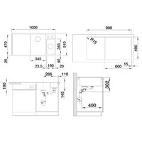 Blanco Axia III 6 S кофе доска из стекла правая (523482) Image #2