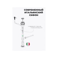 Wisent WS-34050D/GER013 (с сифоном, дозатором и коландером) Image #8