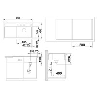 Blanco Zenar 5 S-F Silgranit тёмная скала правая (523874) Image #2